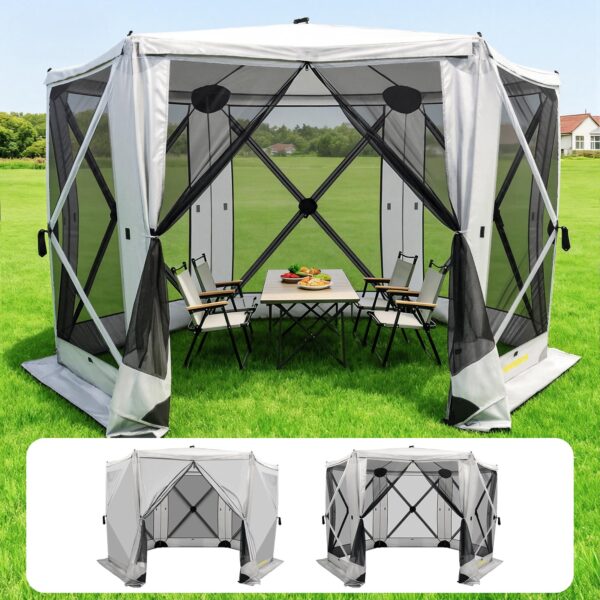 6 Sided Pop Up Gazebo Tent,  12 x 12 Feet Space