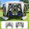 1 6 Sided Pop Up Gazebo Tent, 11 x 11 Feet Space