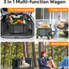 3 in 1 Collapsible Wagon, 120L & 220lbs, Grey