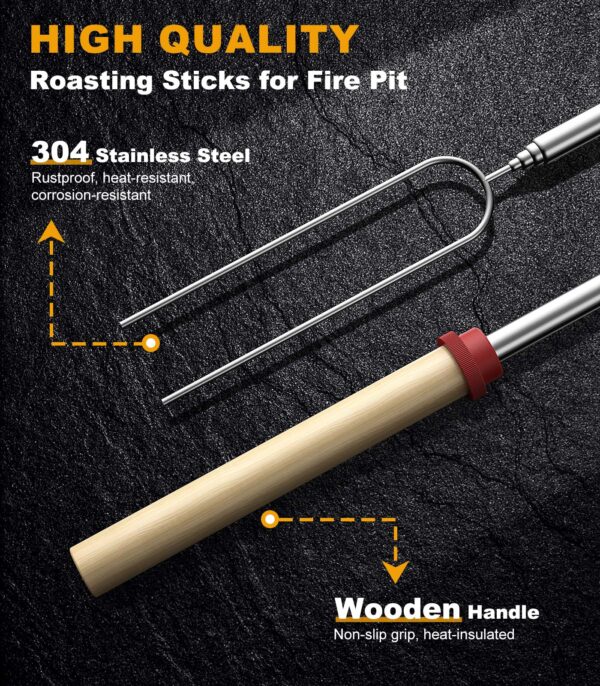 Smores Sticks for Fire Pit, 5 Pack