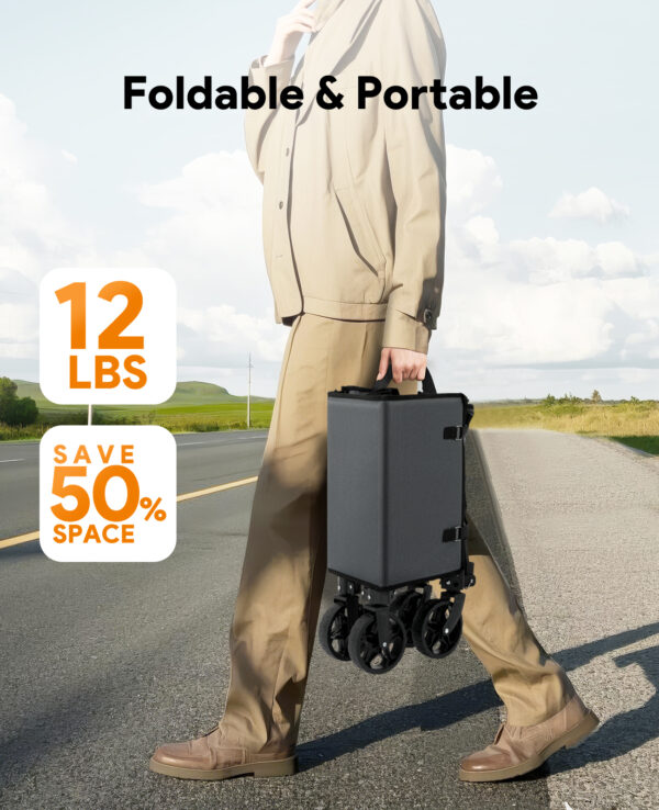 3 in 1 Collapsible Wagon, 120L & 220lbs, Grey