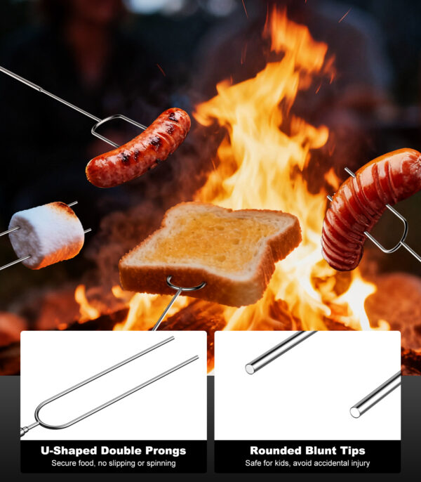 Smores Sticks for Fire Pit, 5 Pack