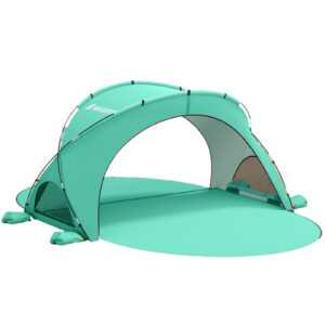 Beach Tent, with UPF50+ UV Protection, 6 Persons, Mint Green