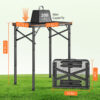 Folding Grill Table for Outside, 3 Height Adjustable