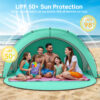 Beach Tent, with UPF50+ UV Protection, 6 Persons, Mint Green