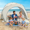 Beach Tent, with UPF50+ UV Protection, 4 Persons, Beige