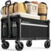 Wagons Carts Foldable, 220 LBS & 330 LBS, Black