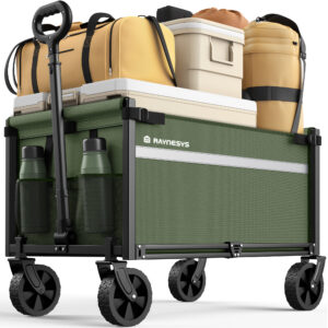 Wagons Carts Foldable, 220 LBS & 330 LBS, Army Green