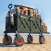 Beach Wagon with Big Wheels for Sand, 200L, Army Green