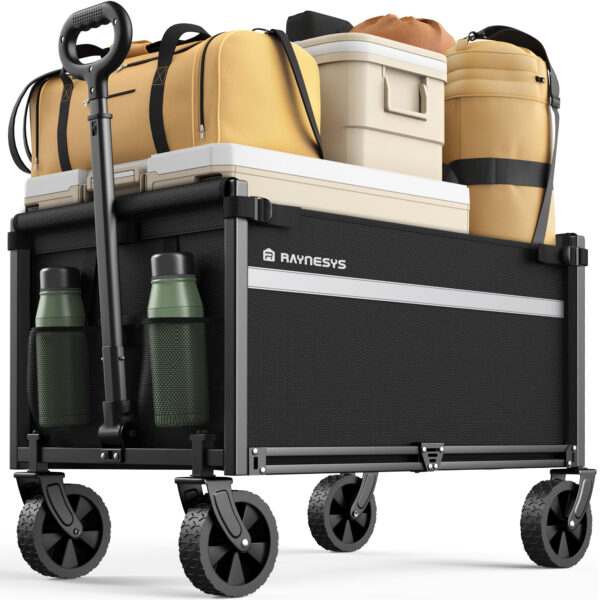 Wagons Carts Foldable, 220 LBS & 330 LBS, Black