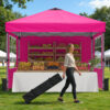 10x10ft 10 Person Party Tent, Pop Up Canopy Tent with Sidewalls, Pink