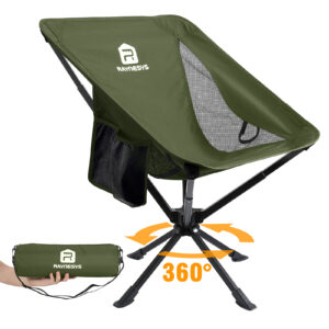 1 Raynesys 1 Pack Portable Camping Chair, 3.8Lb Lightweight Folding Chairs, Army Green