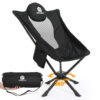 Raynesys 360° Rotation Camping Chair, Cup Holder & Storage Pocket, Portable Camping Chair, 1 Pack, Black
