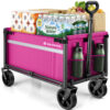 1-4 Wagons Carts Foldable, 220 LBS & 330 LBS, Pink