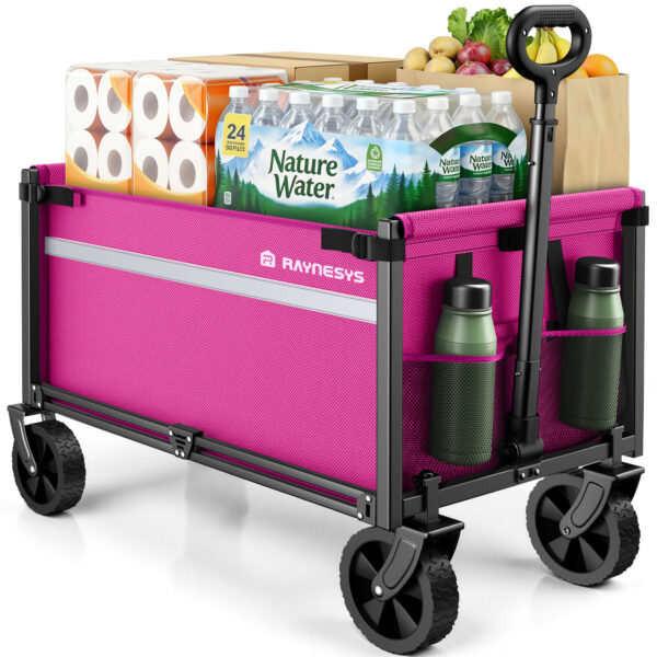 1-4 Wagons Carts Foldable, 220 LBS & 330 LBS, Pink