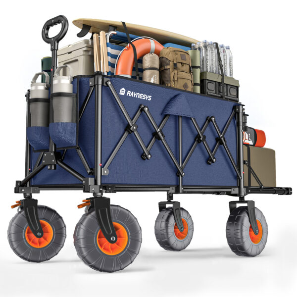 Beach Wagon with Big Wheels, 200 L & 440 LBS, Blue