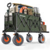 Beach Wagon with Big Wheels for Sand, 200L, Army Green