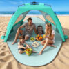 Beach Tent, UPF 30+ UV Protection, 4 Persons, Mint Green