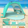 Beach Tent, UPF 30+ UV Protection, 4 Persons, Mint Green