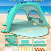 Beach Tent, UPF 30+ UV Protection, 6 Persons, Mint Green