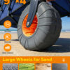 Beach Wagon with Big Wheels, 200 L & 440 LBS, Blue