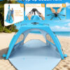 Beach Tent, UPF 30+ UV Protection, 4 Persons, Sky Blue