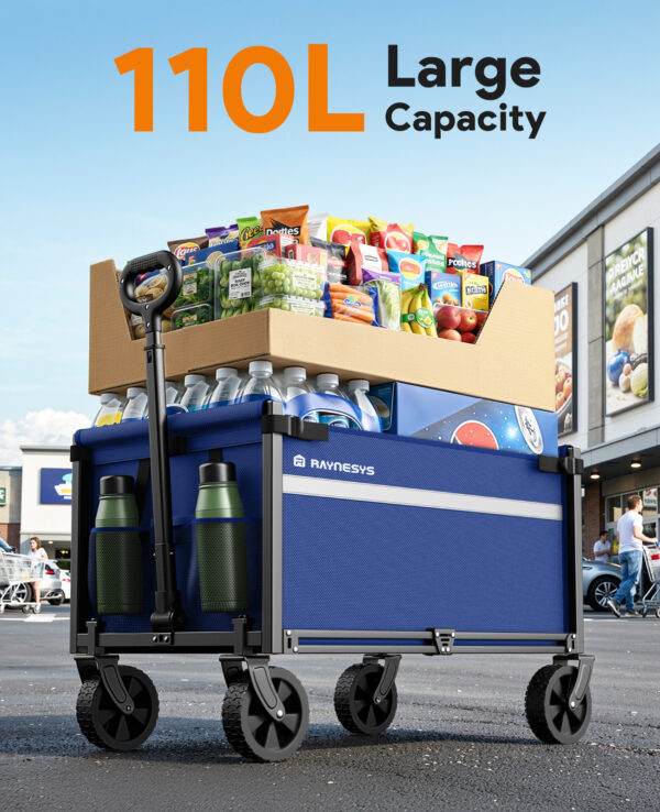 Wagons Carts Foldable, 220 LBS & 330 LBS, Blue