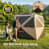 Camping Tent, with Rainfly & Carry Bag, Black & Khaki