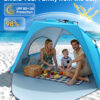 Beach Tent, UPF 30+ UV Protection, 4 Persons, Sky Blue