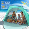 Beach Tent, UPF 30+ UV Protection, 4 Persons, Mint Green