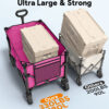 Wagons Carts Foldable, 180L Heavy Duty Foldable Wagon, Pink