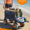 Beach Wagon with Big Wheels, 200 L & 440 LBS, Blue