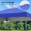 10x10ft 10 Person Party Tent, Pop Up Canopy Tent with Sidewalls, Blue