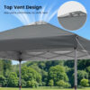10x10ft 10 Person Party Tent, Pop Up Canopy Tent with Sidewalls, Gray