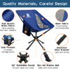Raynesys 2 Pack Portable Camping Chair, 3.8Lb Lightweight Folding Chairs, Blue