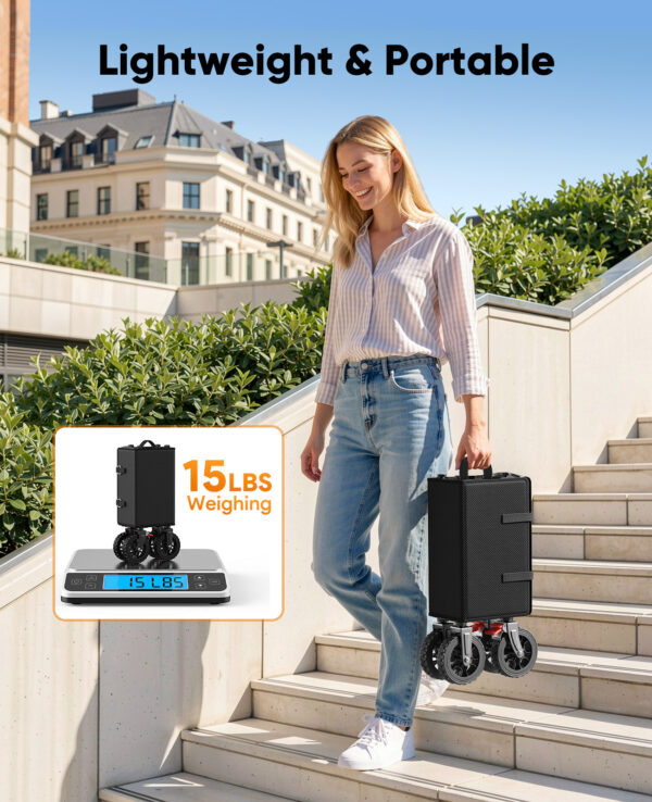 Wagons Carts Foldable, 150L Heavy Duty Foldable Wagon, Black