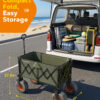 Beach Wagon with Big Wheels for Sand, 200L, Army Green