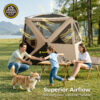 Camping Tent, with Rainfly & Carry Bag, Black & Khaki