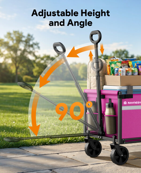 6 Wagons Carts Foldable, 220 LBS & 330 LBS, Pink