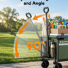 Wagons Carts Foldable, 110L & 220 LBS, Army Green