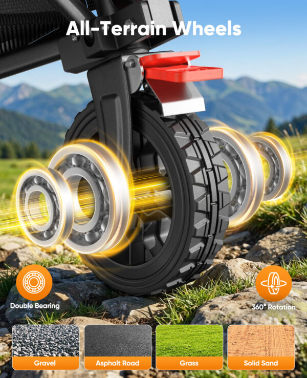 Wagons Carts Foldable, 150L Heavy Duty Foldable Wagon, Black