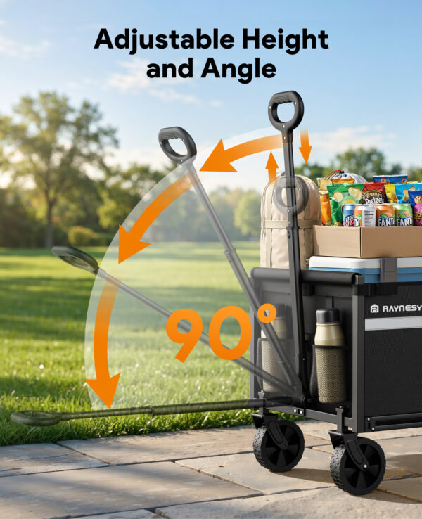 Wagons Carts Foldable, 220 LBS & 330 LBS, Black