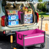 7 Wagons Carts Foldable, 220 LBS & 330 LBS, Pink