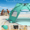 Beach Tent, UPF 30+ UV Protection, 4 Persons, Mint Green