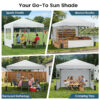10x10ft 10 Person Party Tent, Pop Up Canopy Tent with Sidewalls, White