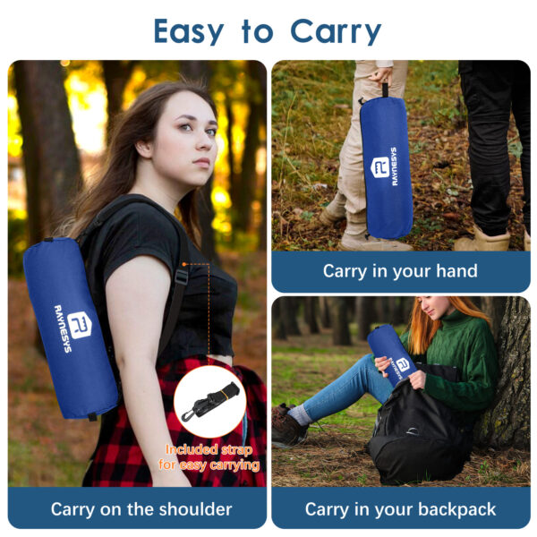 Raynesys 2 Pack Portable Camping Chair, 3.8Lb Lightweight Folding Chairs, Blue