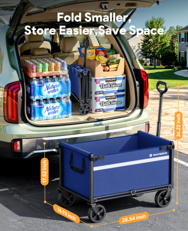 Wagons Carts Foldable, 220 LBS & 330 LBS, Blue
