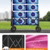 Wagons Carts Foldable, 180L Heavy Duty Foldable Wagon, Pink
