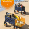 Beach Wagon with Big Wheels, 200 L & 440 LBS, Blue