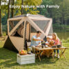 Camping Tent, with Rainfly & Carry Bag, Black & Khaki